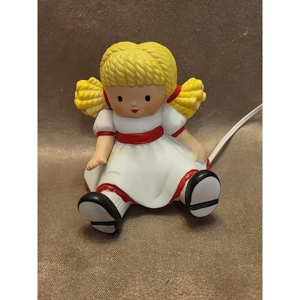 1985 Ebeling Reuss Ceramic Baby Doll Night Light Nursery Bedtime 5